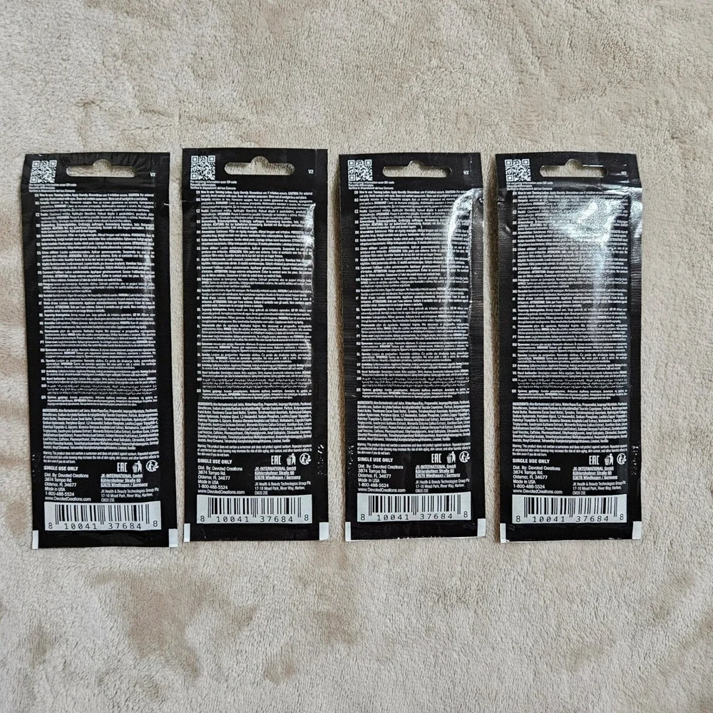Devoted Creations Beach Club Dark Tanning Cream Packets 0.5oz Lot of 4 New
